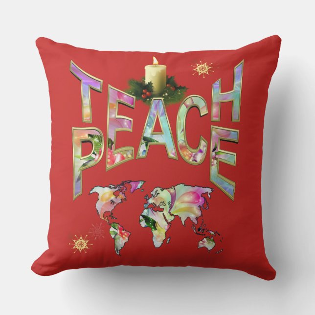 Coussin Apprenez les célébrations de la paix (Recto)