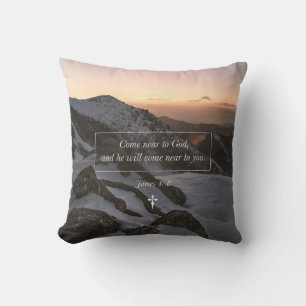 Coussin Approchez-Vous De Dieu Jacques 4: 8 Faith Bible Ve