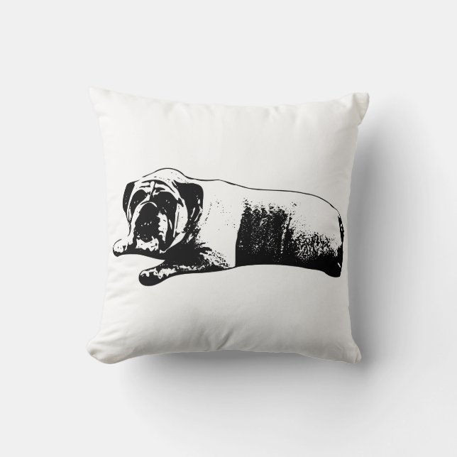 Coussin Après-midi cosy Bulldog (Recto)