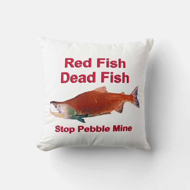 Coussin Après Saumon - Arrêter la mine de galets (Recto)