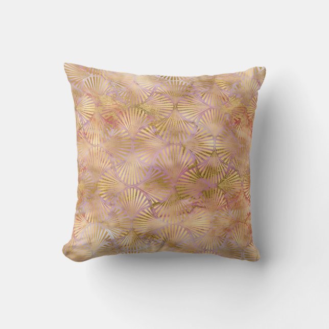COUSSIN APRICOT GOLD ART DECO MARBRE CUSHION (Recto)