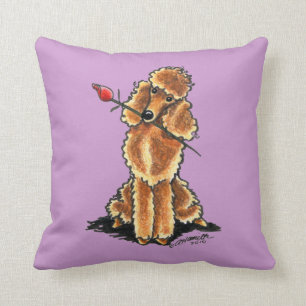 Coussin Apricot Poodle Coeur Valentines