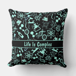 Coussin aqua bleu moderne biochimie vie complexe