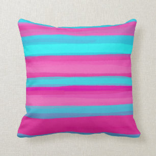 Coussin Aqua Blue Hot Pink