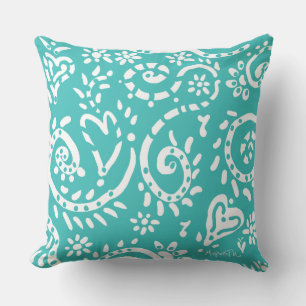Coussin Aqua et Blue Pip