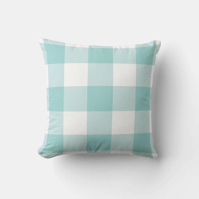 Coussin Aqua rustique de pastel de motif de contrôle de (Recto)
