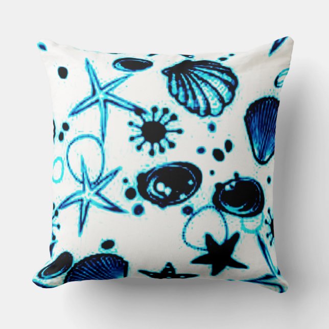 Coussin Aqua Sea Shells (Recto)