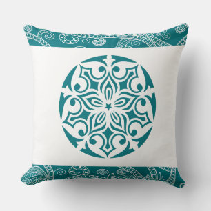 Coussin Aqua TRIBAL CERCLE Pilote à lancer rétro