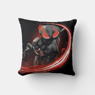 Coussin Aquaman   Black Manta Red Swipe Graphic