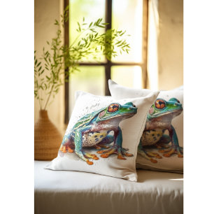 Coussin Aquarelle à bijoux grenouille