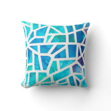 Aquarelle Abstraite Verre bleu turquoise