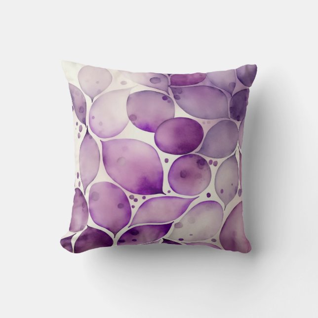 Coussin Aquarelle Abstraite Whimsical Oreillère à lancer v (Recto)