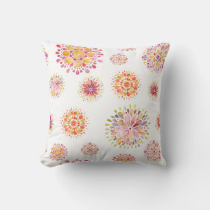Coussin aquarelle abstraits floraux