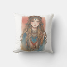 aquarelle art de jeune fille mignonne