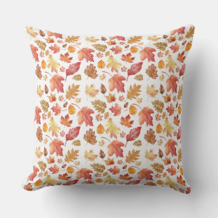 Coussin Aquarelle Automne Feuilles Automne Motif sans join