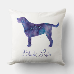 Coussin Aquarelle Black Lab