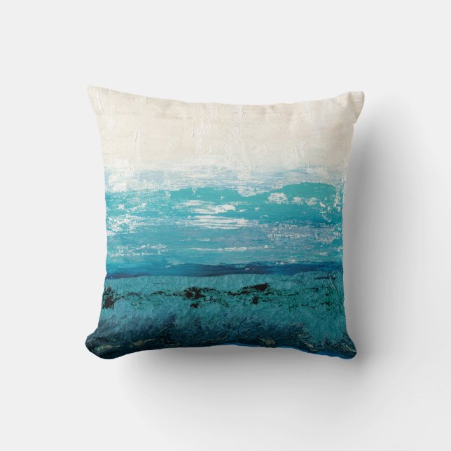 Coussin Aquarelle bleu saphir (Recto)