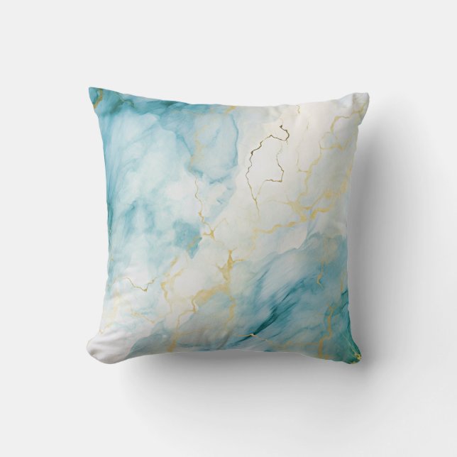 Coussin Aquarelle bleue (Recto)