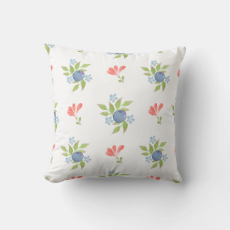 Coussin Aquarelle Blueberry Floral