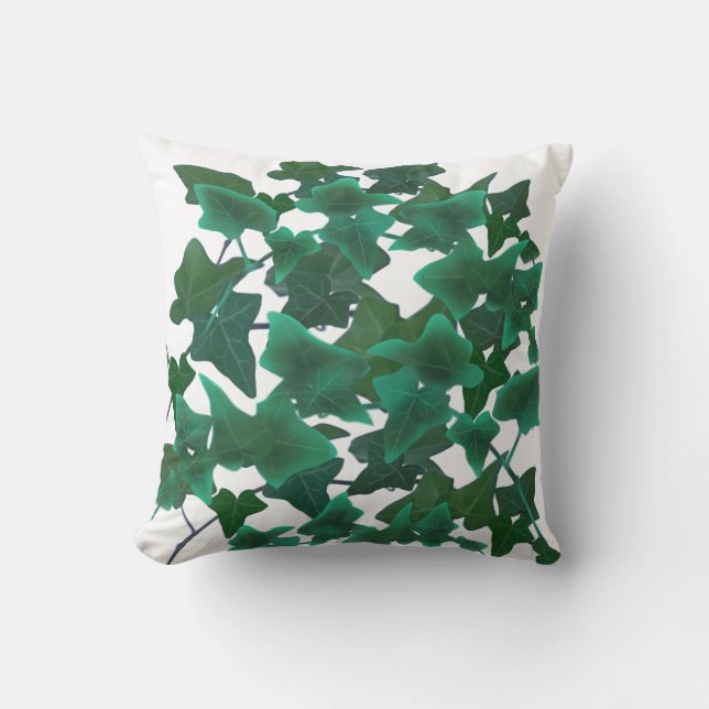 Coussin Aquarelle classique et élégante Vert anglais Ivy (Recto)