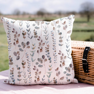 Coussin Aquarelle colorée d'Eucalyptus