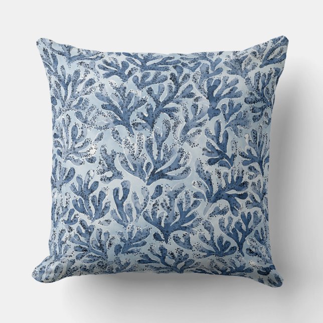 Coussin Aquarelle Corail (Recto)