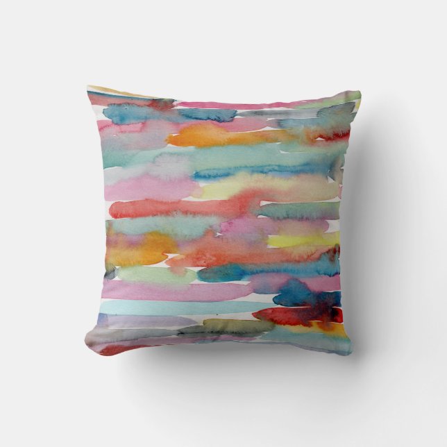 Coussin Aquarelle couleur Abstraite Aquarelle Brise-pincea (Recto)