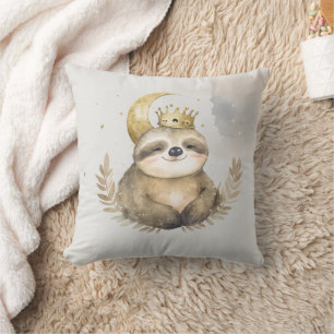 Coussin Aquarelle Couronne de lune