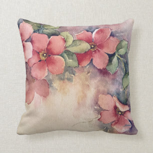 Coussin Aquarelle de bois rose
