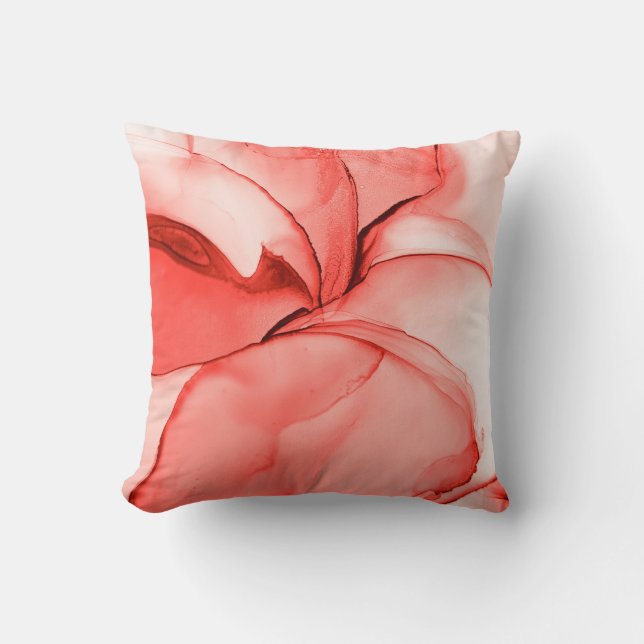 Coussin Aquarelle de flamme. Effet Pastel Bright. Pink Sop (Recto)