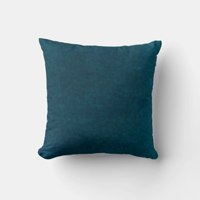 Coussin Aquarelle de la mer profonde - Bleu Turquoise fonc (Recto)