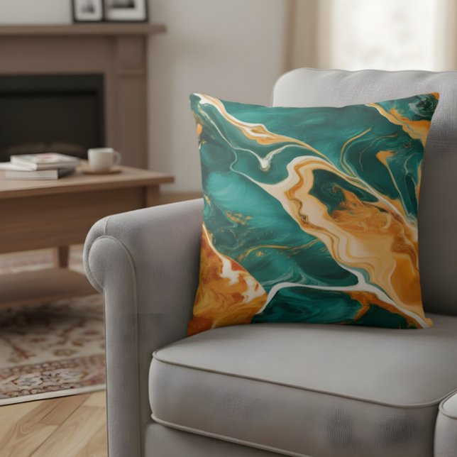 Coussin Aquarelle de marbre (Créateur téléchargé)