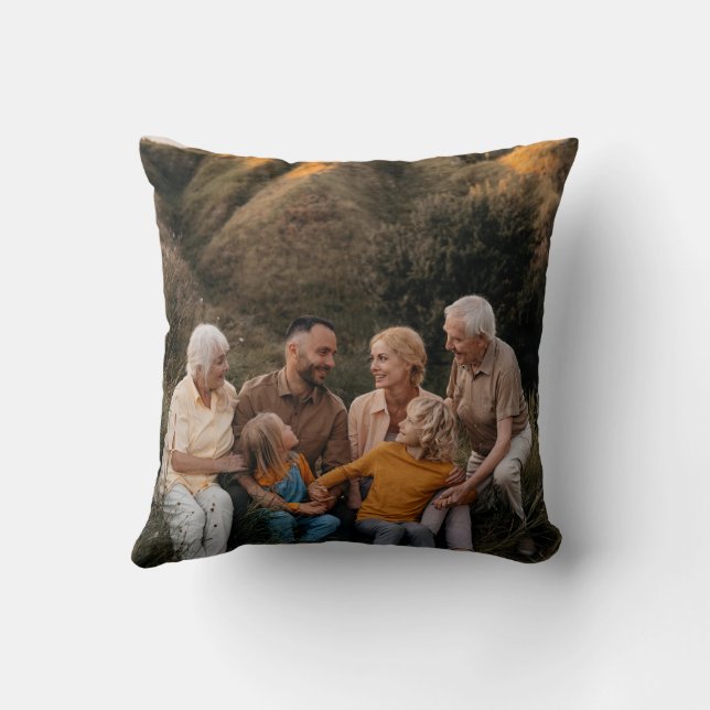 Coussin Aquarelle de Noël botanique floral noir photo (Verso)