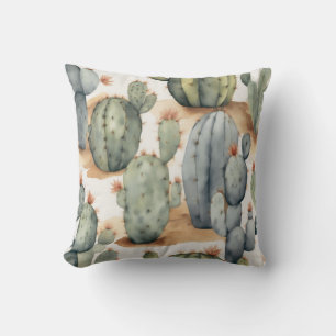 Coussin Aquarelle de Paradise Cactus du plante Lover