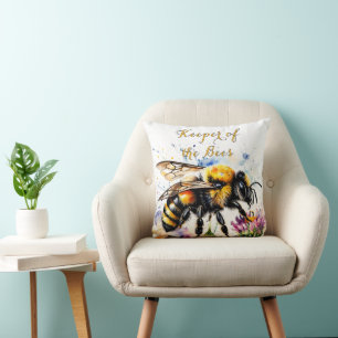 Coussin Aquarelle des abeilles Jetez l'oreiller
