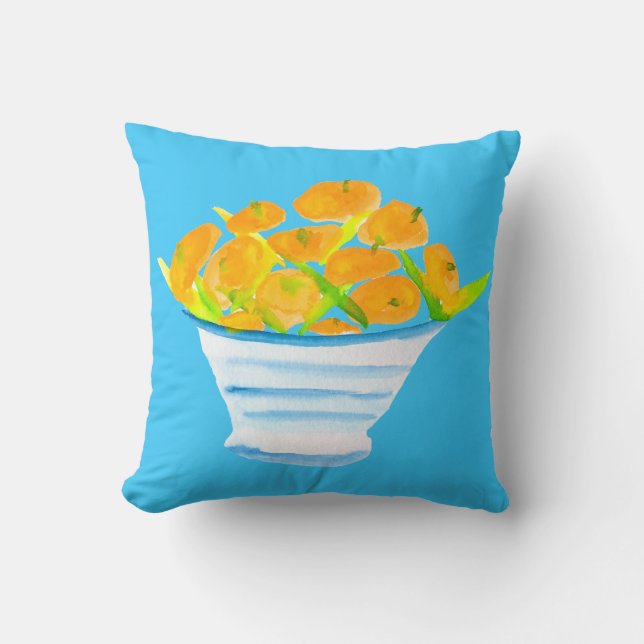 Coussin Aquarelle d'orange (Recto)
