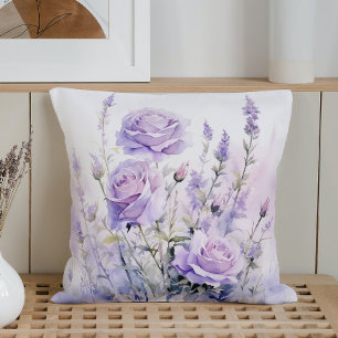 Coussin Aquarelle Douces Prairies de Lavande