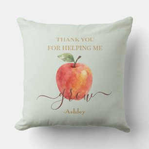 Coussin Aquarelle Enseignant Apple - Cadeau Merci