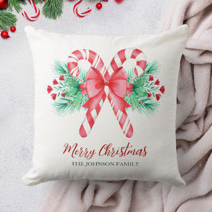 Coussin Aquarelle et Sucre de canne + Nom Noël