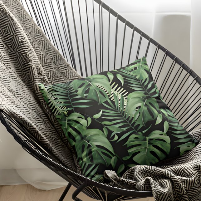 Coussin Aquarelle Feuilles tropicaux (Créateur téléchargé)