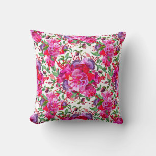 Coussin Aquarelle Fuchsia Blooms