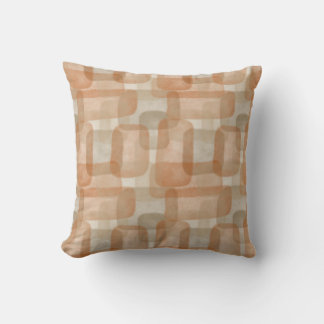 Coussin Aquarelle géométrique Abstraite, Rouille, Brown