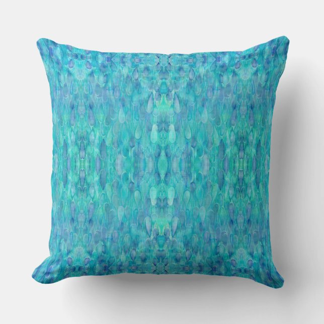 Coussin Aquarelle gouttelette d'eau Kaleidoscope Jeu d'ore (Recto)