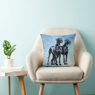 Coussin Aquarelle Great Danes