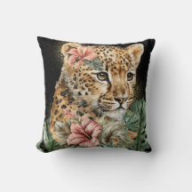 Aquarelle Jungle Bébé Animaux Floral Art