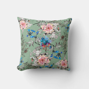 Coussin Aquarelle main dessinée sans couture motif avec be
