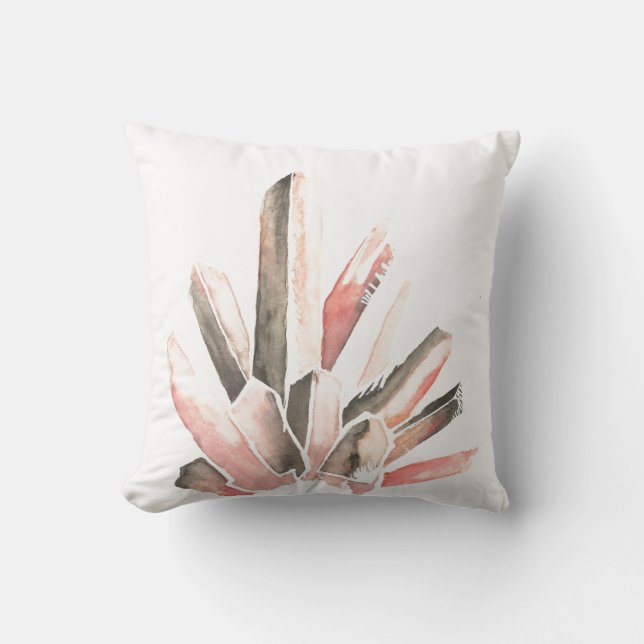 Coussin Aquarelle minérale Oreillère rose (Recto)