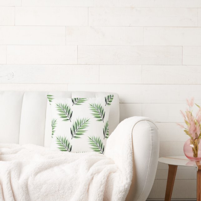 Coussin Aquarelle Motif Palm (Canapé)