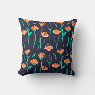 Coussin Aquarelle motif sans faille avec feuilles et fanta