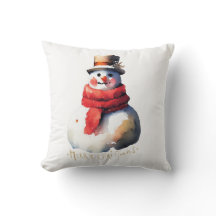 Aquarelle Noël Snowman